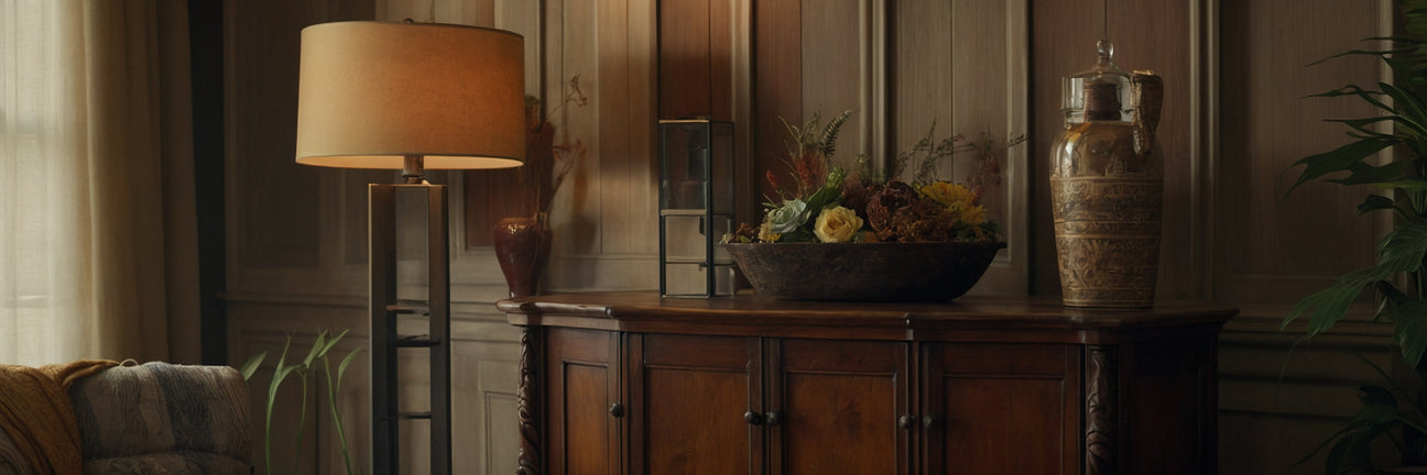 Tilfør boligen klassisk rustik stil med et brunt vitrineskab - UNOLIVING