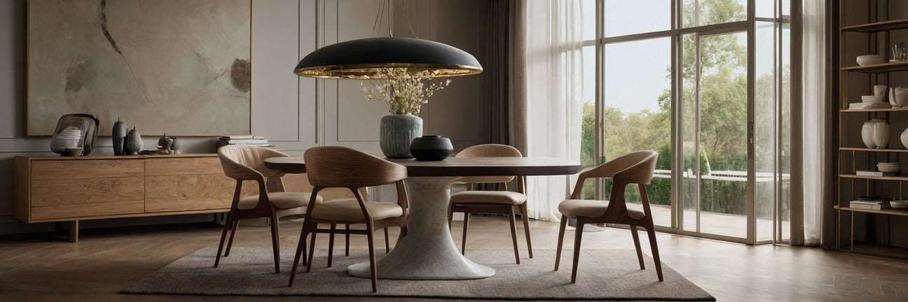 Spisebordsstole med stofbetræk - UNOLIVING