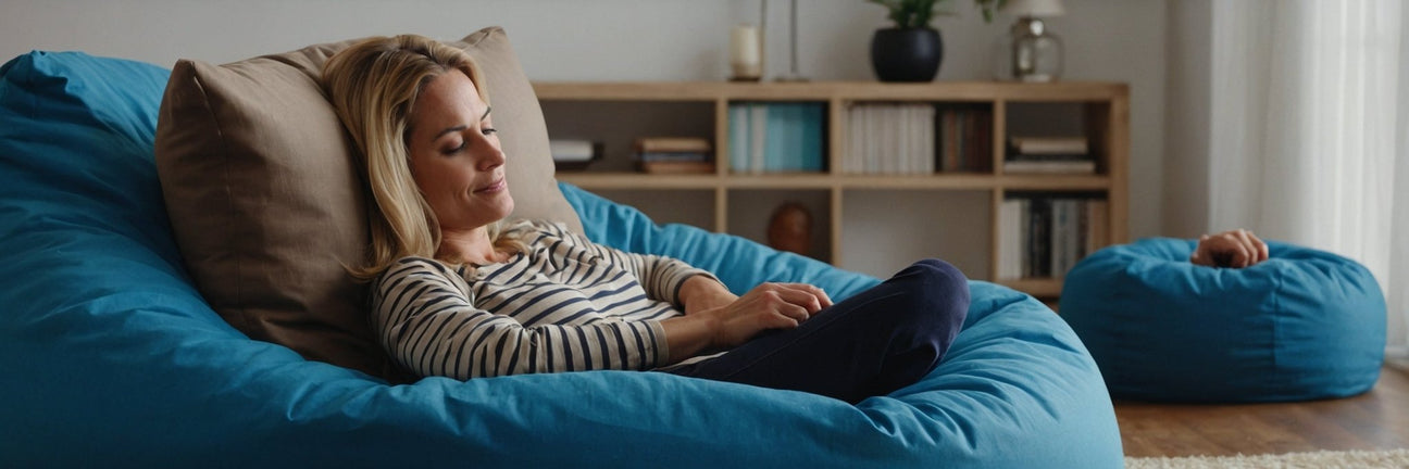 Blå sækkestole - UNOLIVING.COM