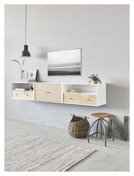 3003 TV modul i hvidmalet bøg og hvidolieret eg - UNOLIVING.COM