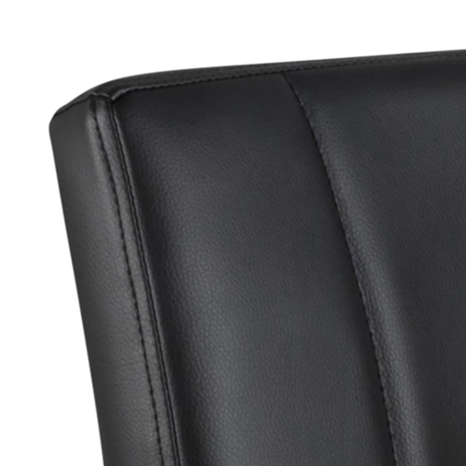 Sylvia Barstol i sort PU, Sort Trompetfod