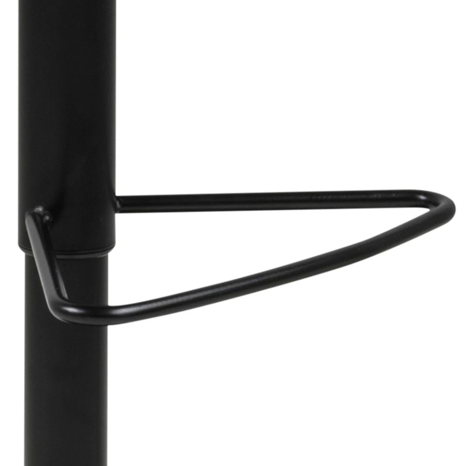 Sylvia Barstol i sort PU, Sort Trompetfod