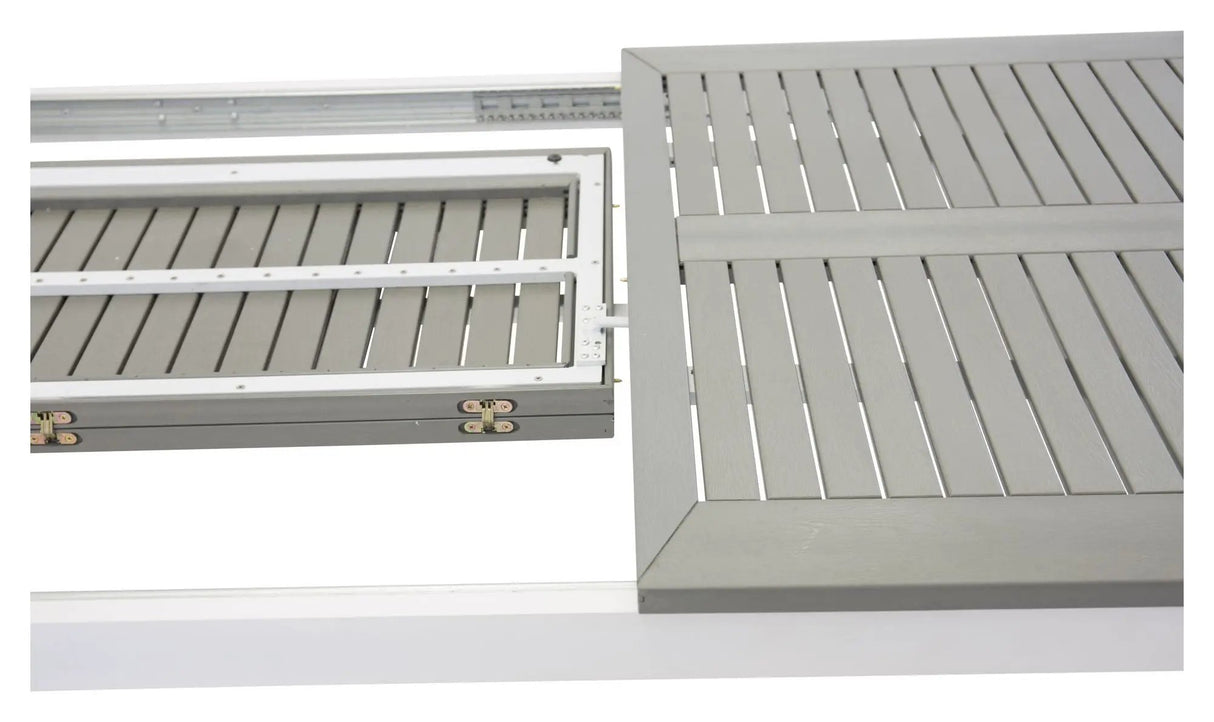 Albany Havebord 224/324x100, Hvid/Grå Aintwood