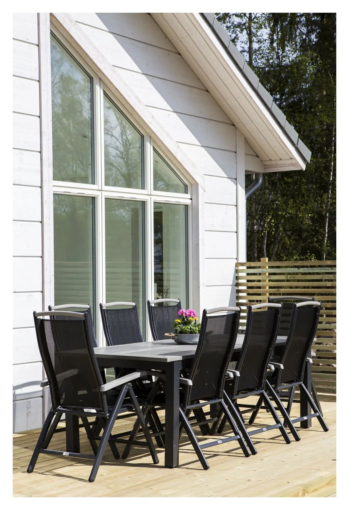 Albany Havebord 224/324x100, Sort/Grå Aintwood