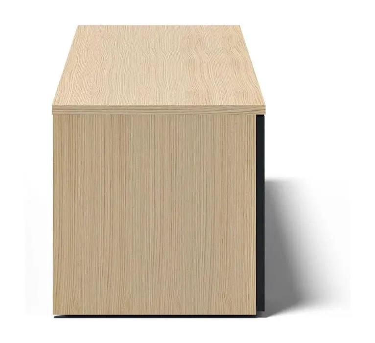 Albi TV - Bord 145, Lys eg/Sort Metal, 145x45x45 - UNOLIVING.COM