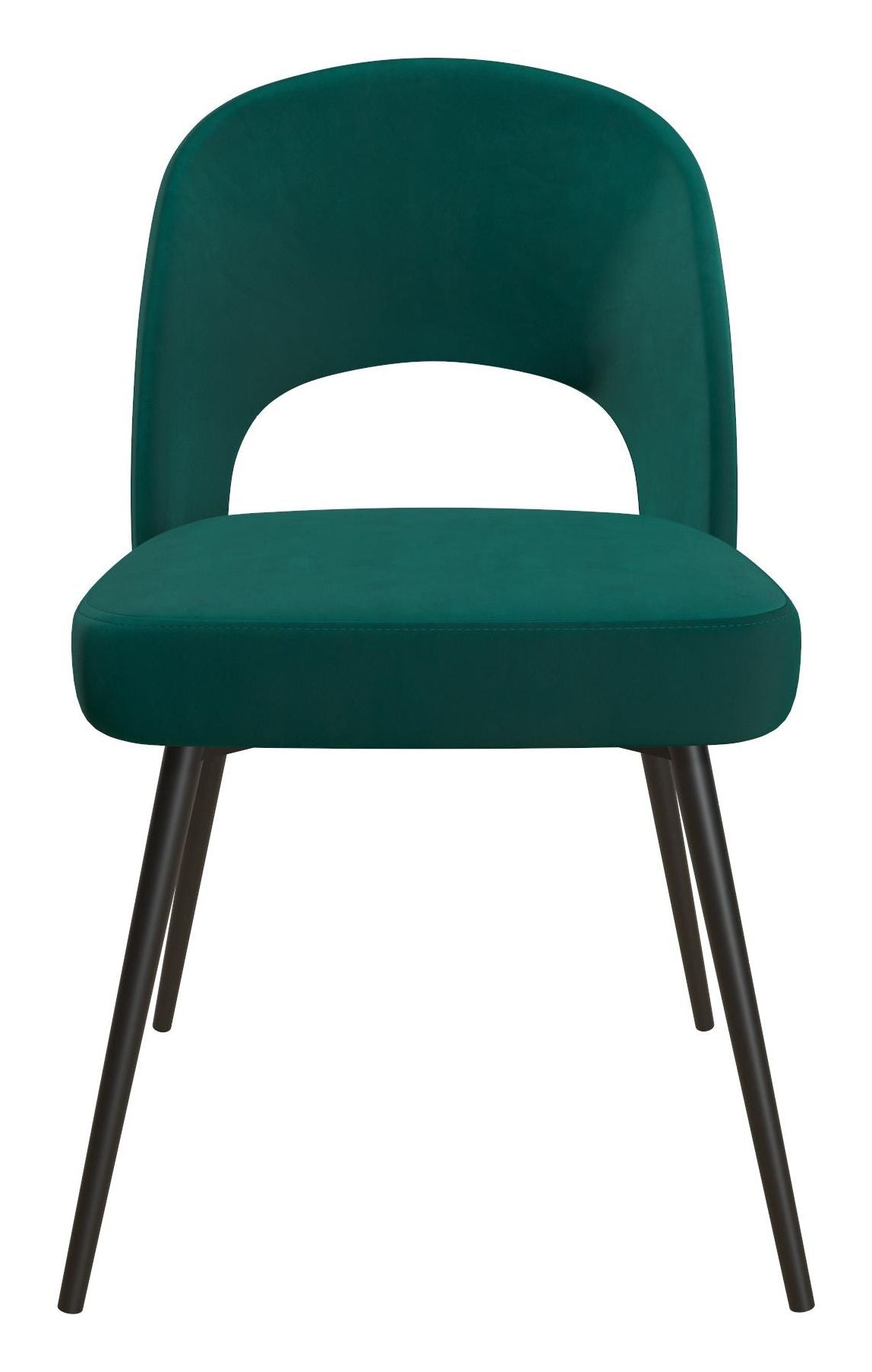 Alexi Spisebordsstol Polstret, Grøn Fløjl - UNOLIVING.COM