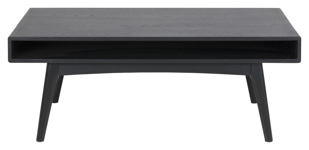 Aliva Sofabord, 130x70, Sortbejdset eg/Egefinér