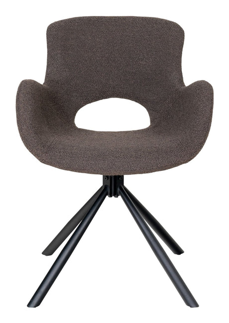 Amorim Spisebordsstol m. drejefod, Bouclé Mushroom - UNOLIVING.COM