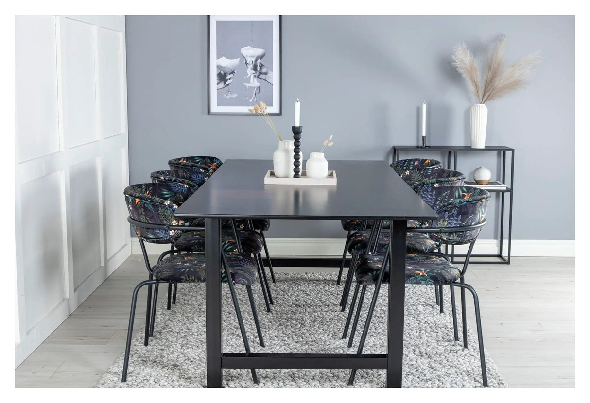 Arrow Spisebordsstol m. armlæn, Multi velour - UNOLIVING.COM