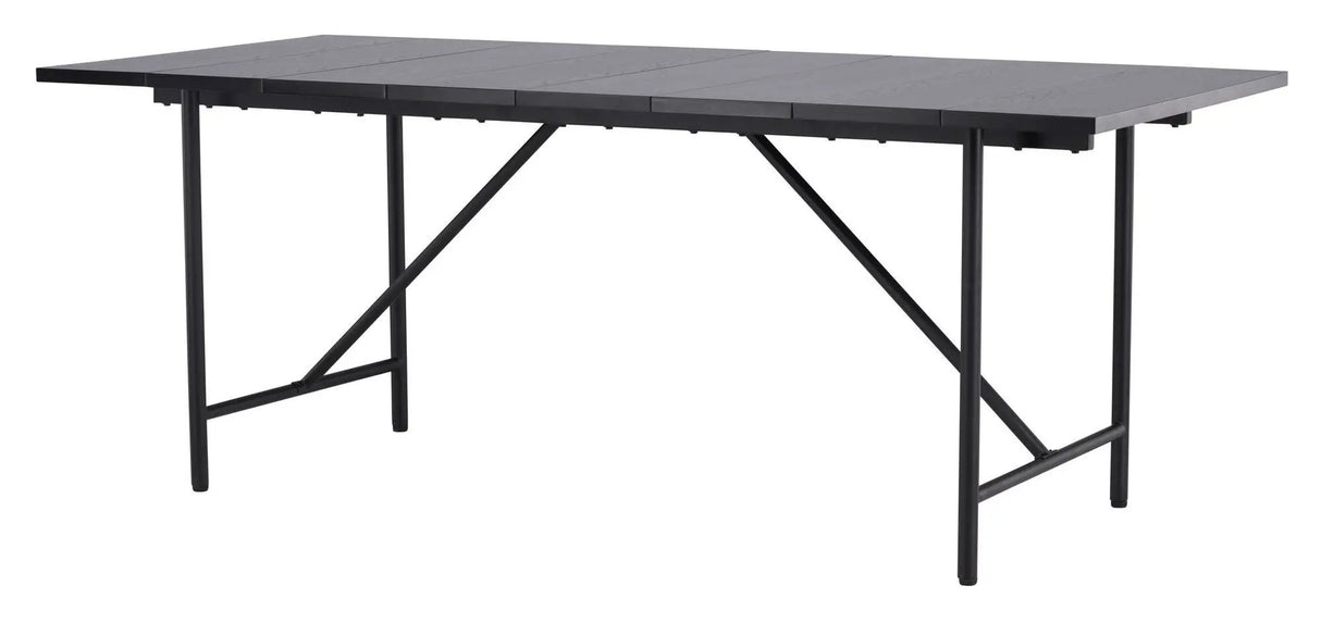Astrid Spisebord, 200x75, Mat sort MDF m. finér - UNOLIVING.COM