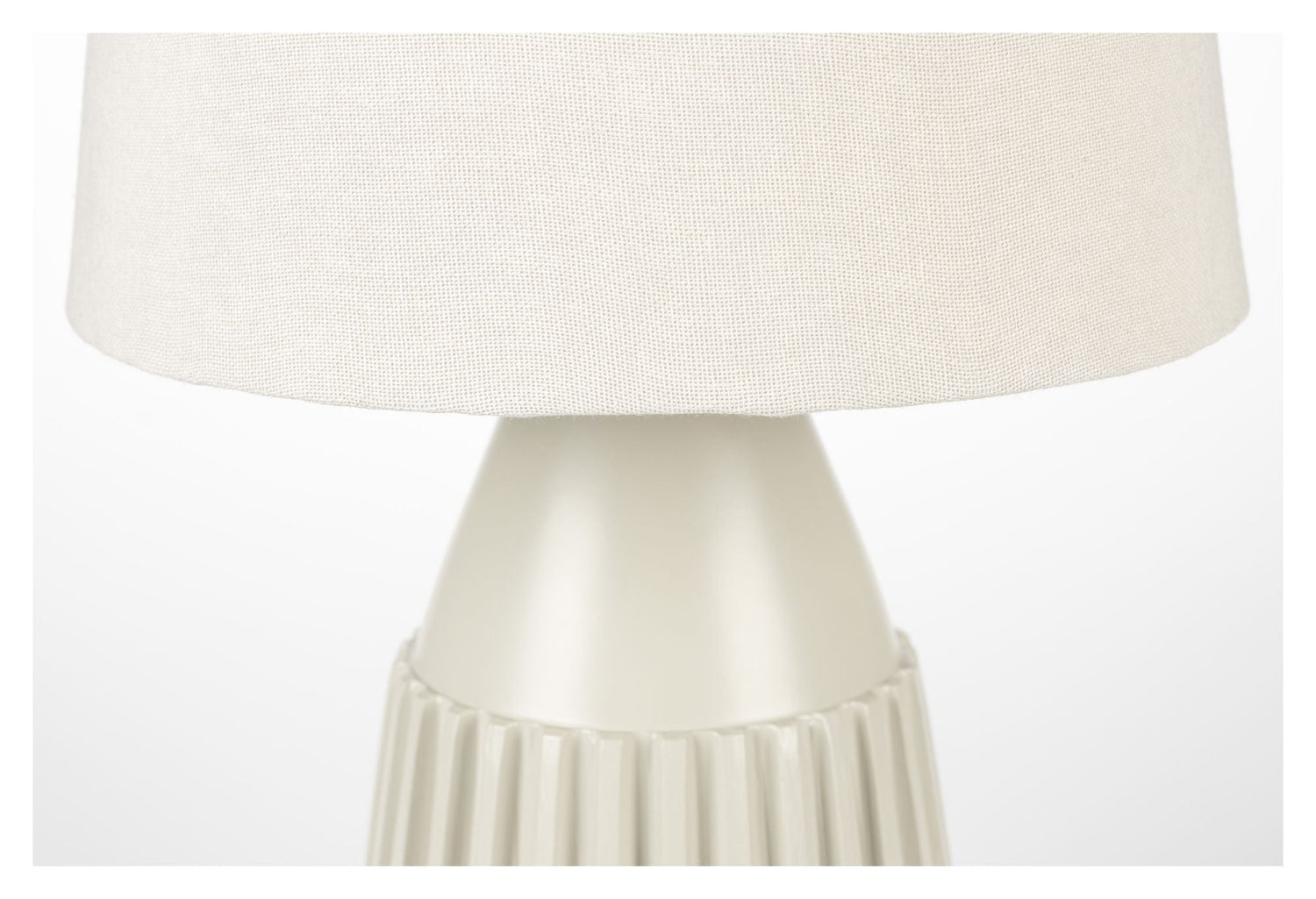 Aysa Bordlampe, Beige alu/Stof - UNOLIVING.COM