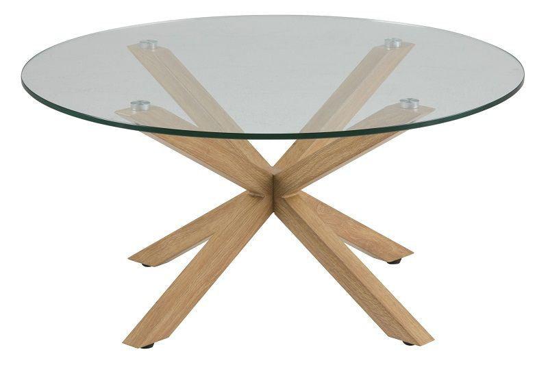Azure Sofabord m/glas top Ø82 cm - UNOLIVING.COM