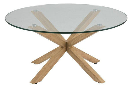 Azure Sofabord m/glas top Ø82 cm - UNOLIVING.COM