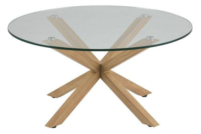 Azure Sofabord m/glas top Ø82 cm - UNOLIVING.COM