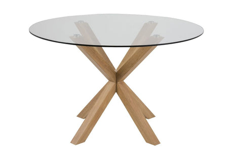 Azure Spisebord Ø119xH75,5, Glas bordplade - UNOLIVING.COM