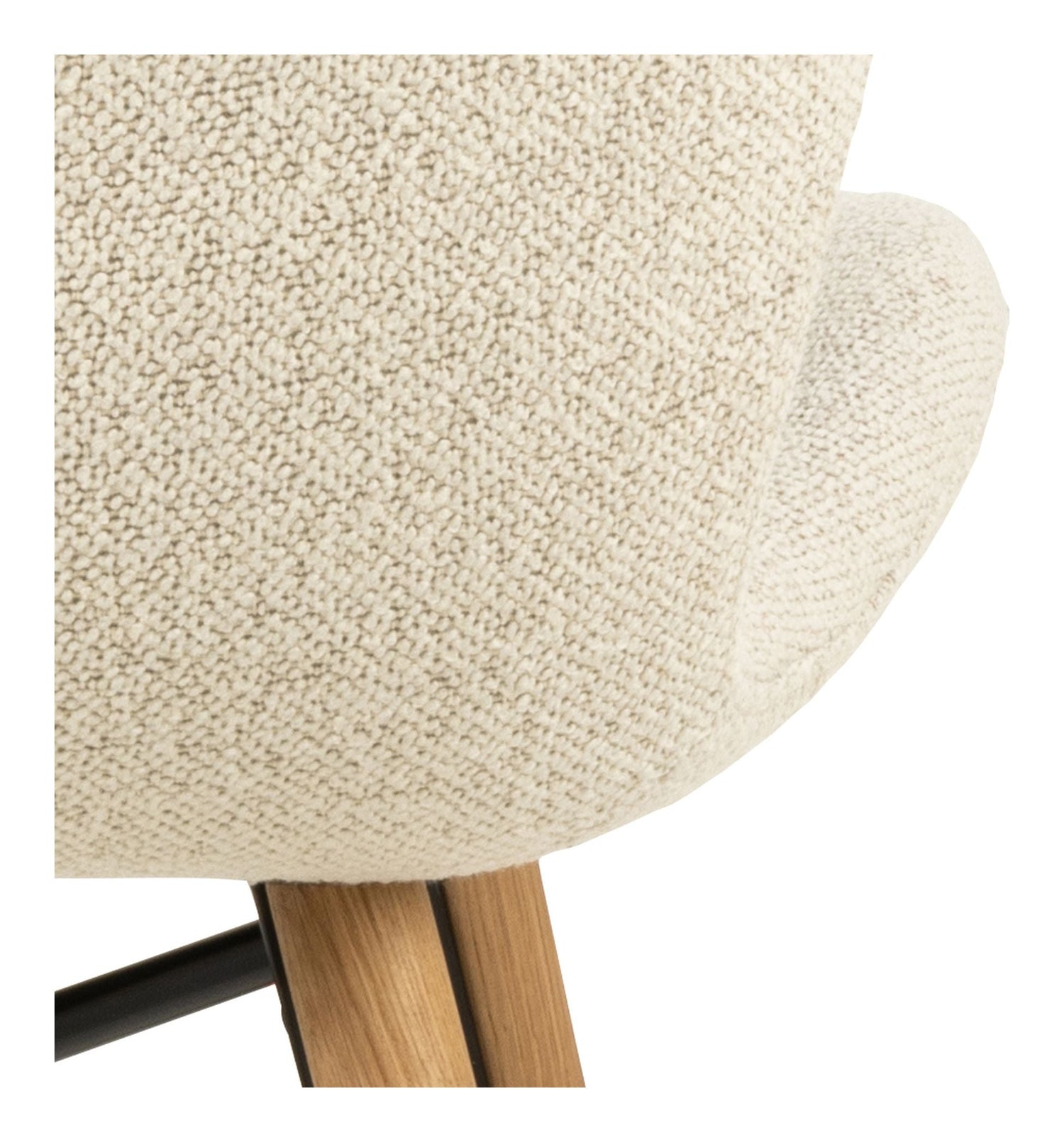 Batilda A1 Spisebordsstol, Stel olieret eg, Beige stof