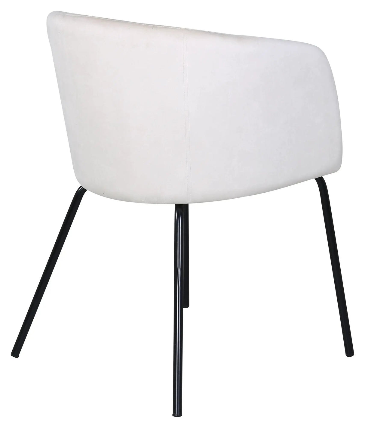 Berit Spisebordsstol, Beige Velour/Sort - UNOLIVING.COM