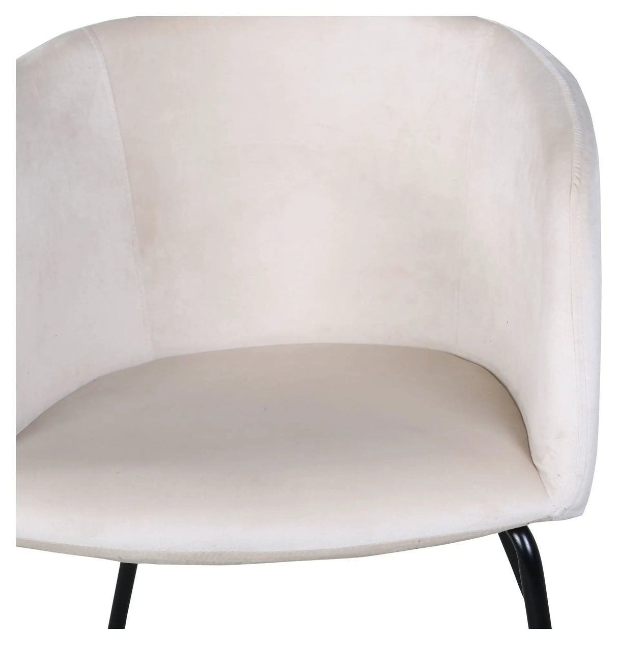 Berit Spisebordsstol, Beige Velour/Sort - UNOLIVING.COM