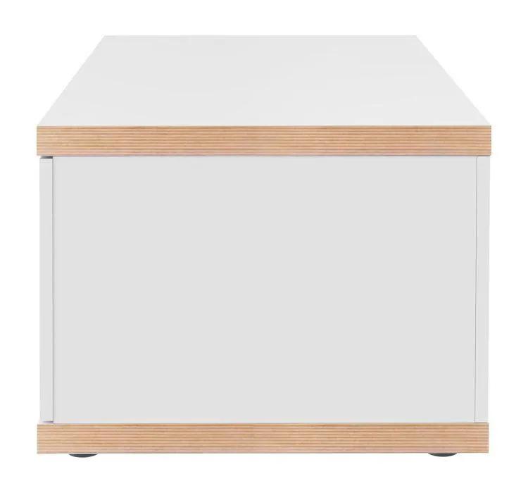 Berlin Sofabord, Hvid/Plywood, 105x55x44 - UNOLIVING.COM