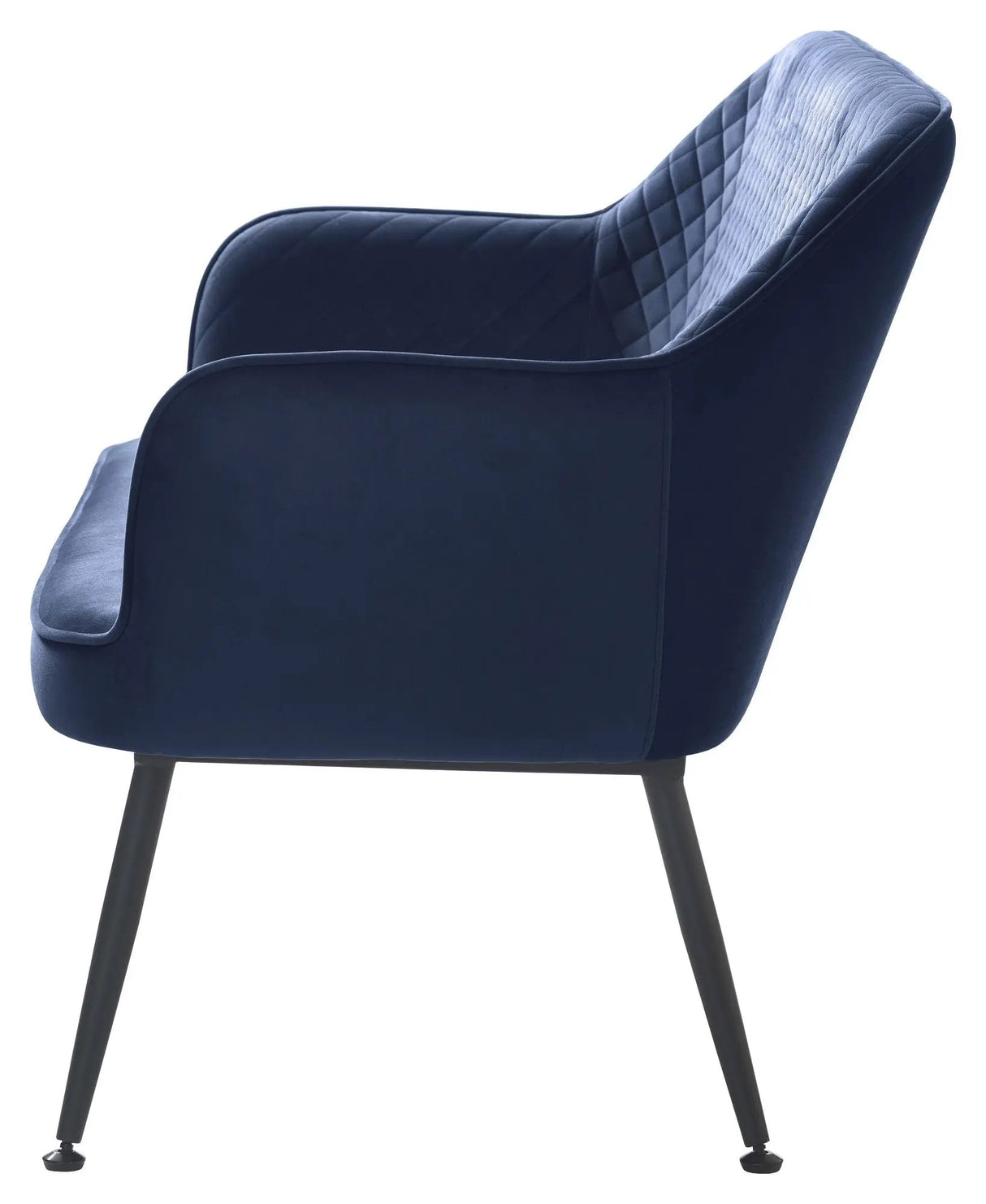 Berrie Loungesofa, Blå velour/Sort