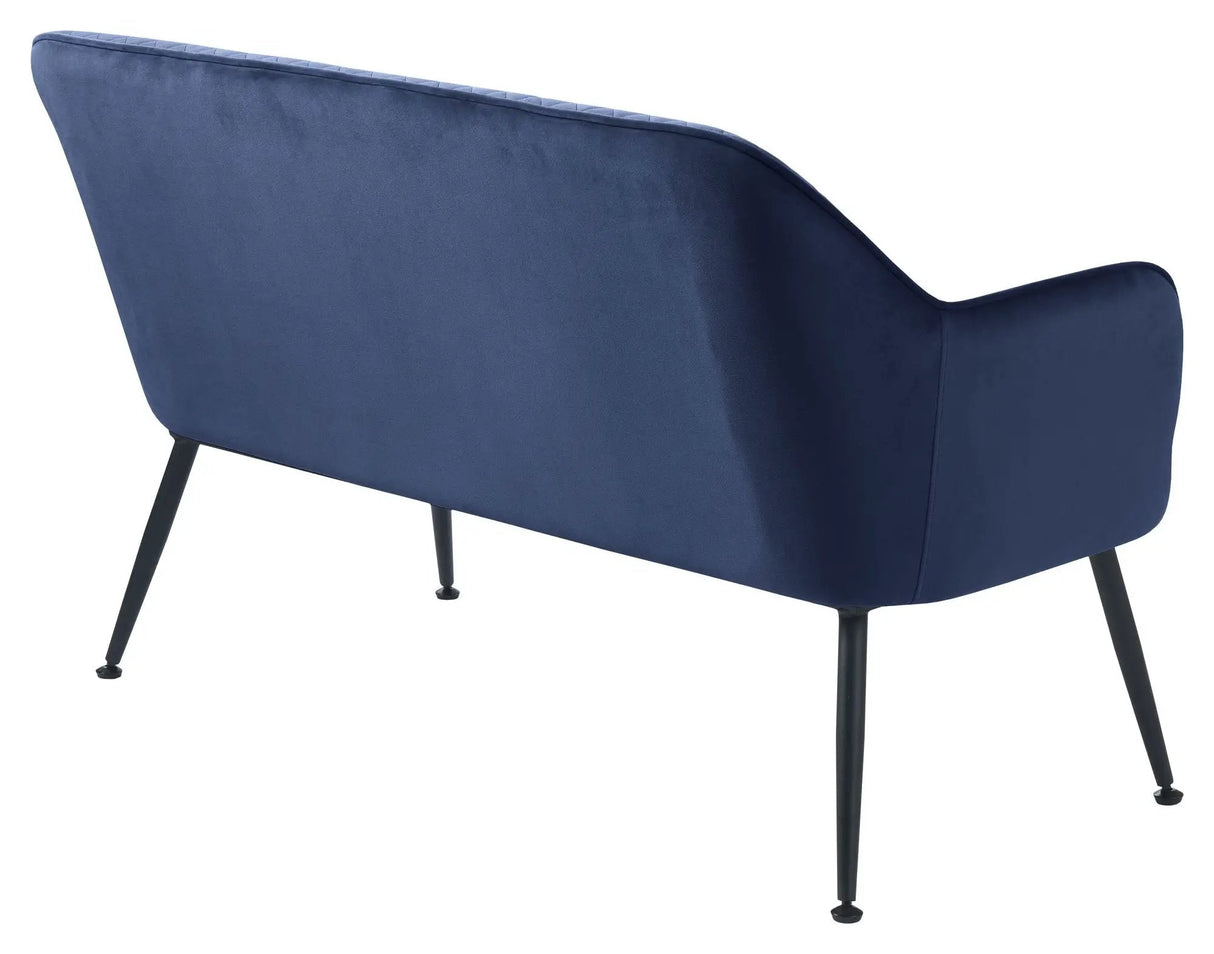 Berrie Loungesofa, Blå velour/Sort