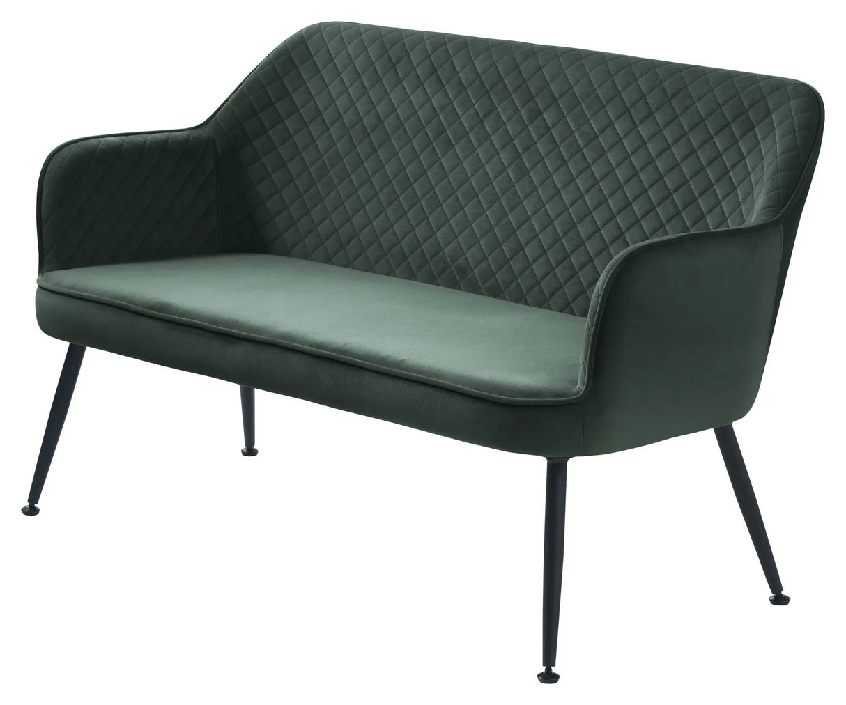 Berrie Loungesofa, Grøn velour/Sort