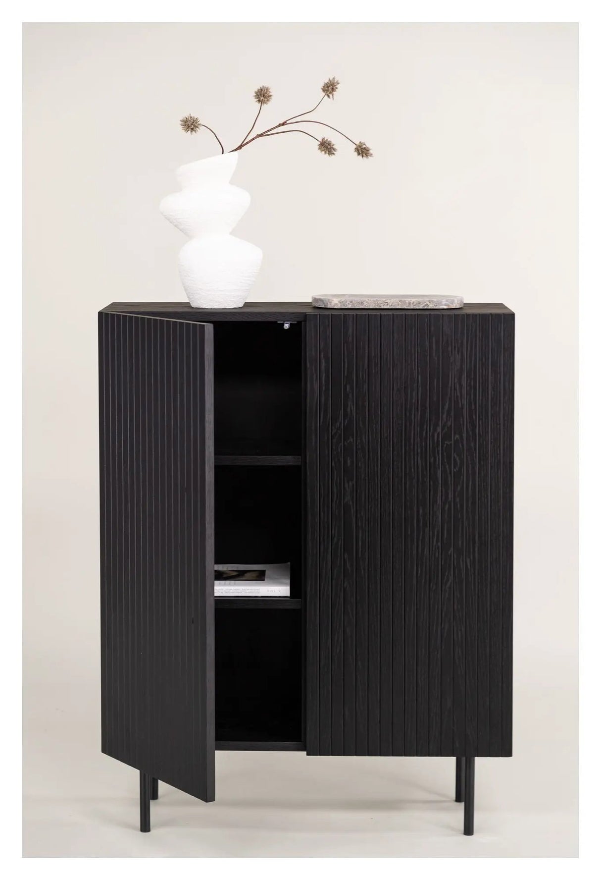 Björkön Skænk 80x32 - Sort eg - UNOLIVING.COM