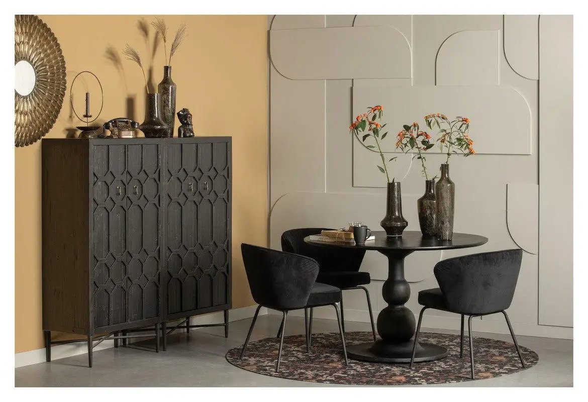 Blanco Spisebord Ø120, Sort - UNOLIVING.COM