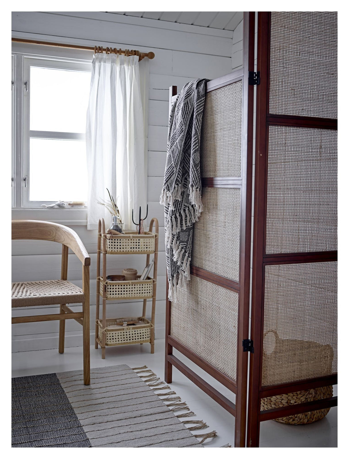 Bloomingville Aciano Tæppe Natur, Bomuld - UNOLIVING.COM