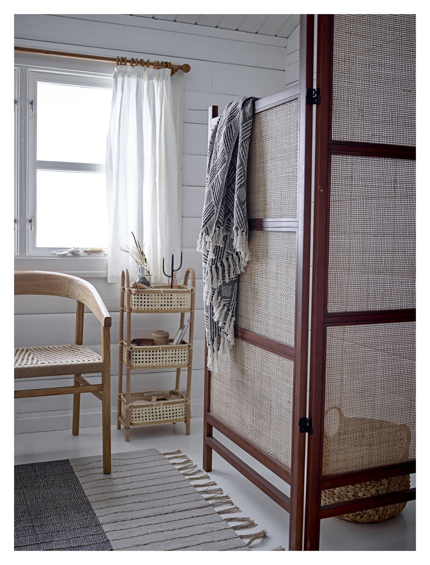 Bloomingville Aciano Tæppe Natur, Bomuld - UNOLIVING.COM