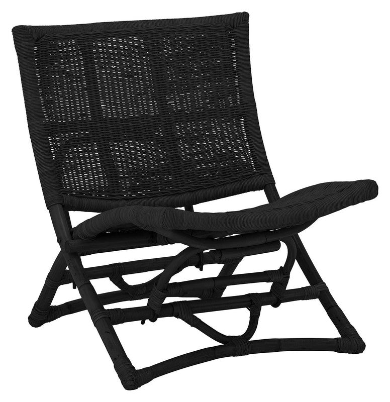 Bloomingville Baz Loungestol, Sort, Rattan - UNOLIVING.COM