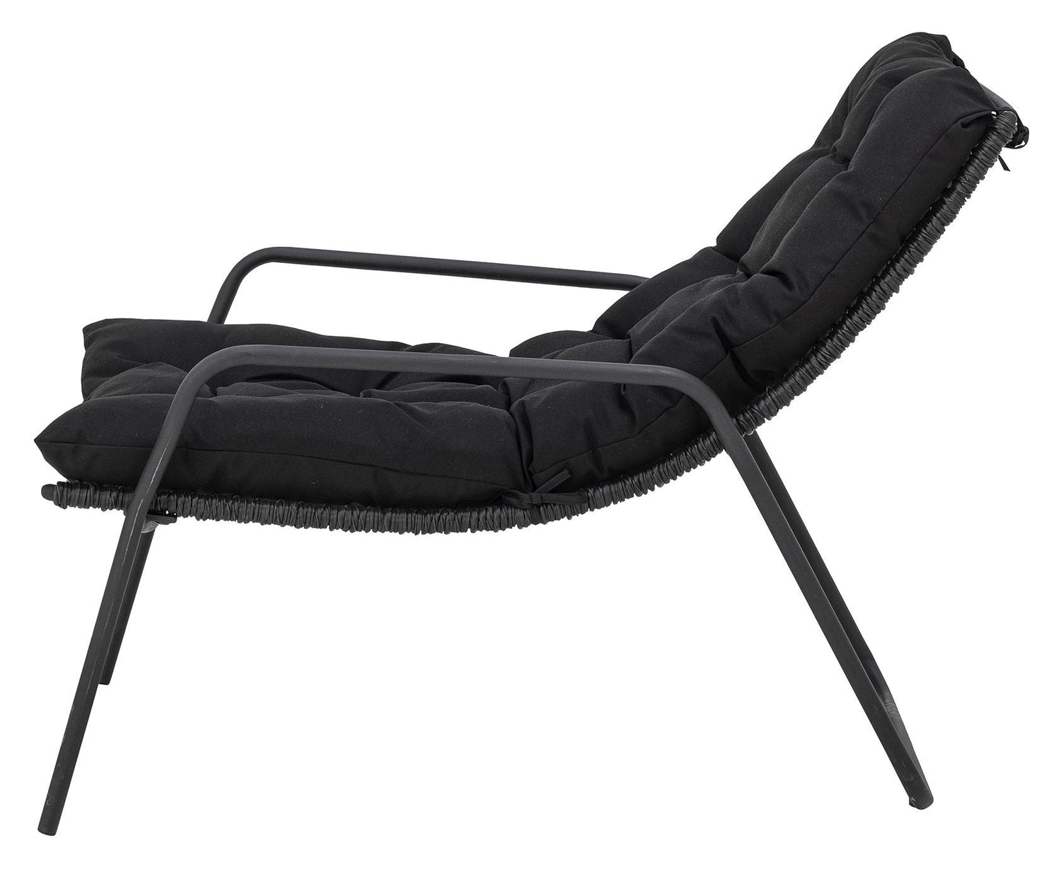 Bloomingville Boel Liggestol m. fodskammel, Sort, Metal - UNOLIVING.COM