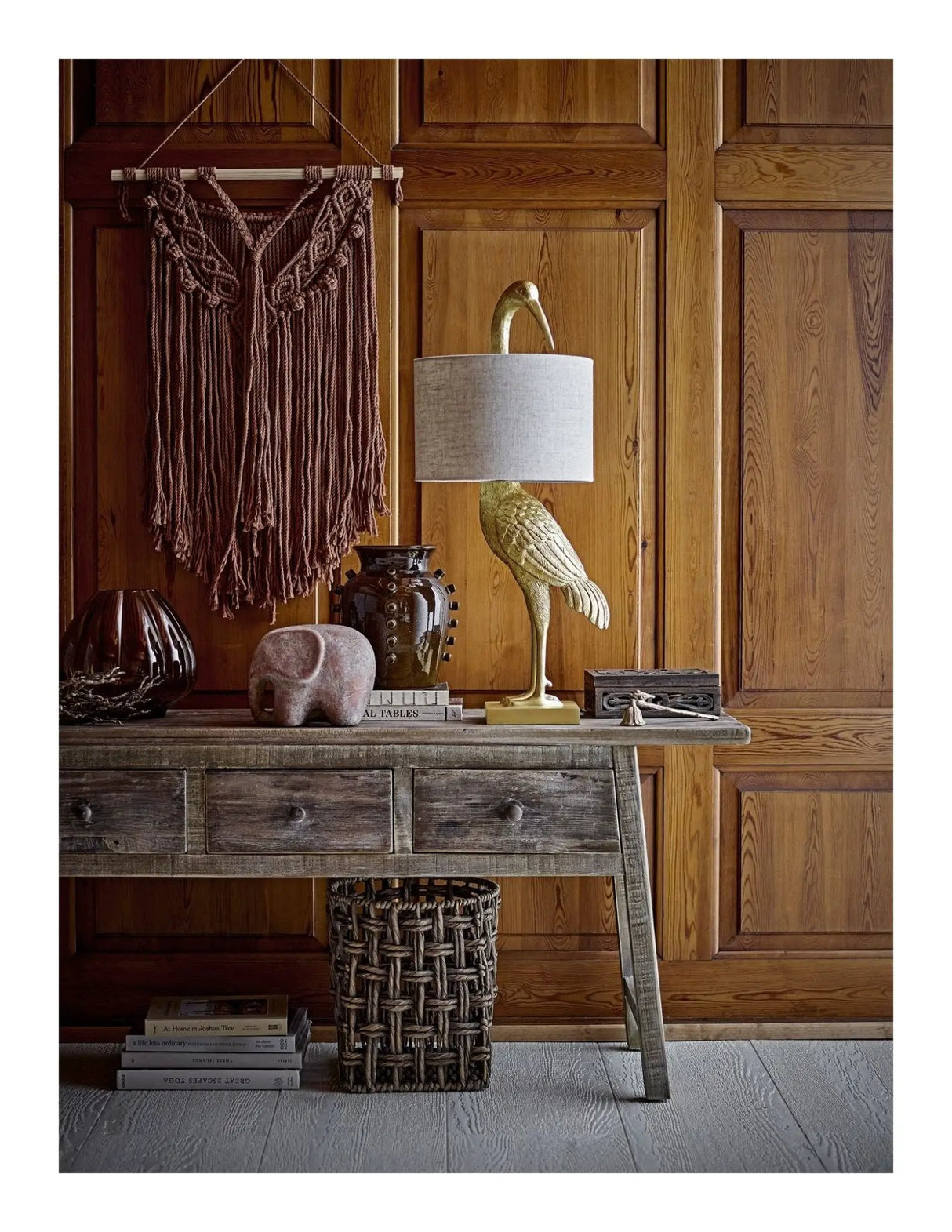 Bloomingville Heron Bordlampe, Guld, Polyresin - UNOLIVING.COM