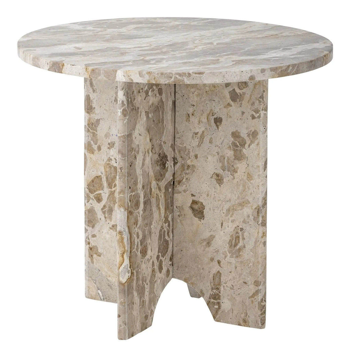 Bloomingville Jasmia Sidebord, Brun, Marmor, Ø46 - UNOLIVING.COM