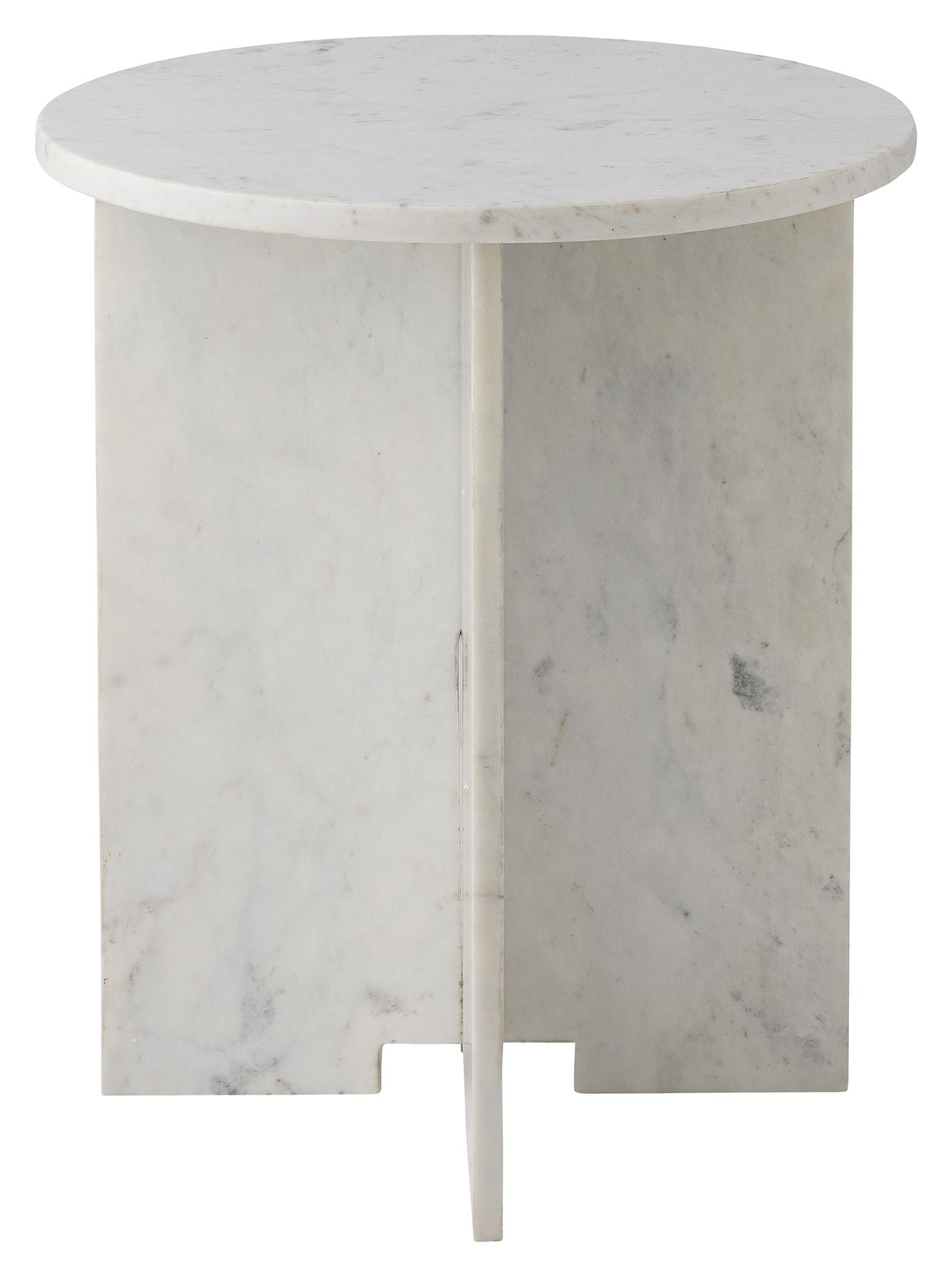 Bloomingville Jasmia Sidebord, Hvid, Marmor, Ø46 - UNOLIVING.COM