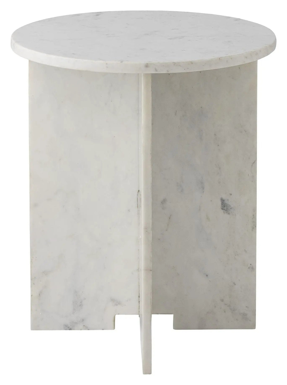 Bloomingville Jasmia Sidebord, Hvid, Marmor, Ø46 - UNOLIVING.COM