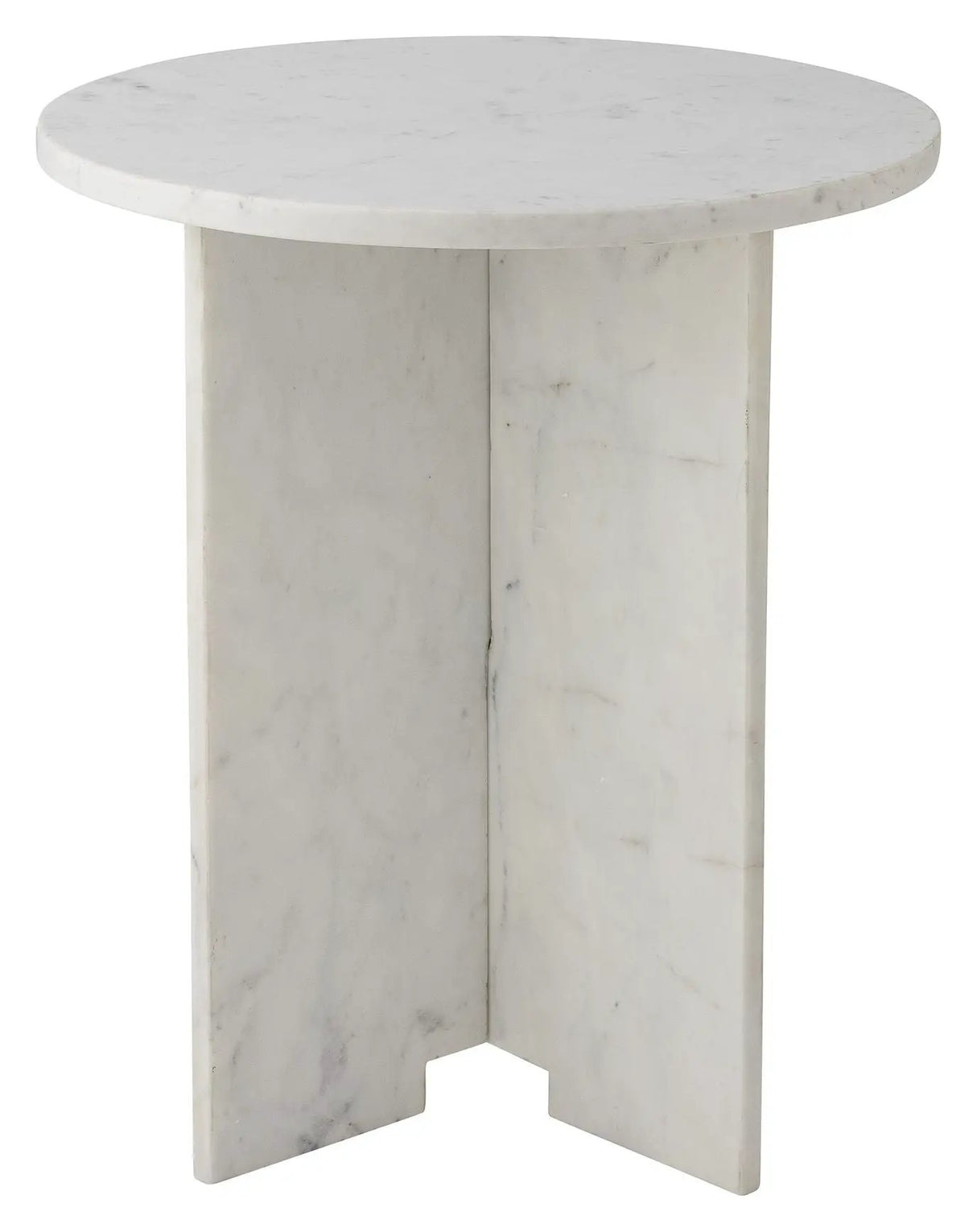 Bloomingville Jasmia Sidebord, Hvid, Marmor, Ø46 - UNOLIVING.COM