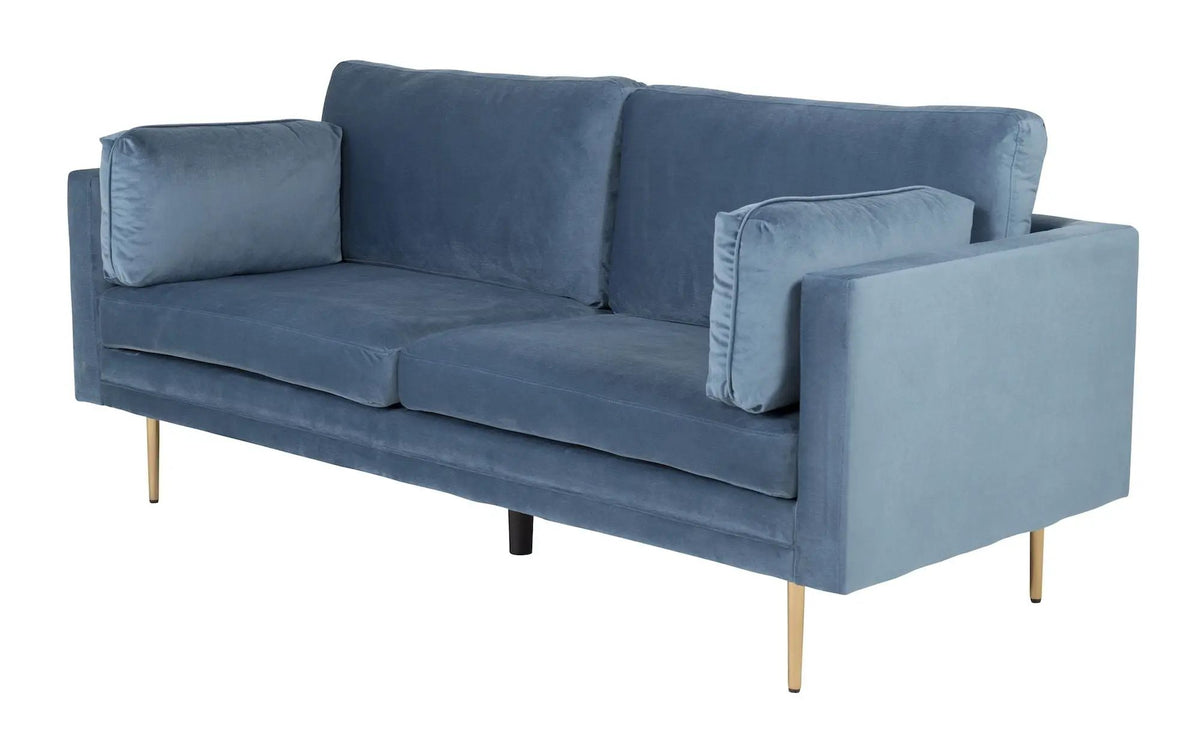 Boom 3-pers. sofa, Blå Velour