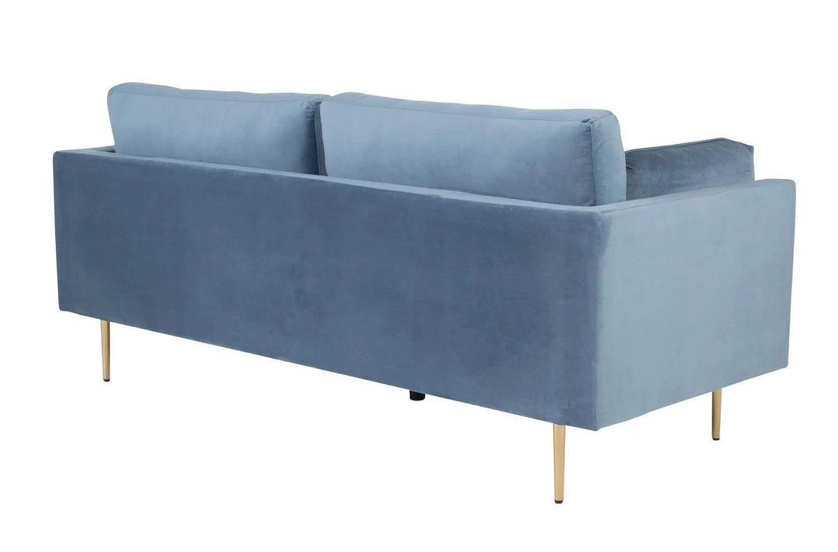 Boom 3-pers. sofa, Blå Velour