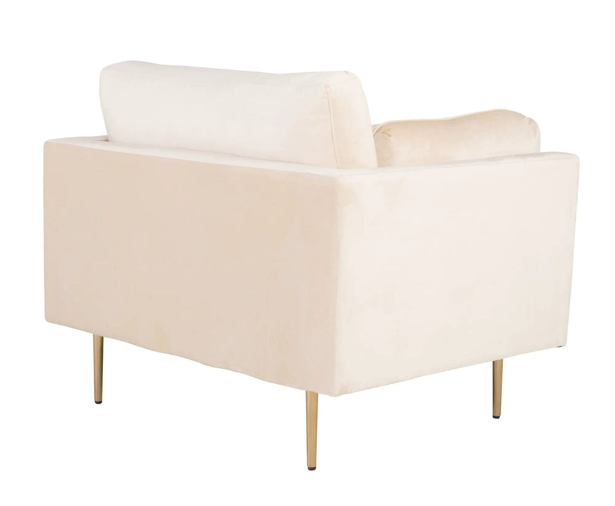 Boom Lænestol, Creme Velour - UNOLIVING.COM