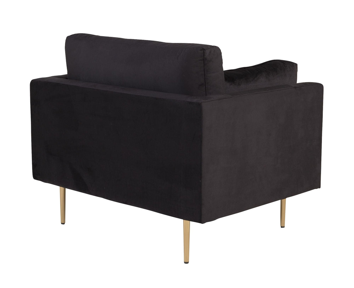 Boom Lænestol, Sort Velour