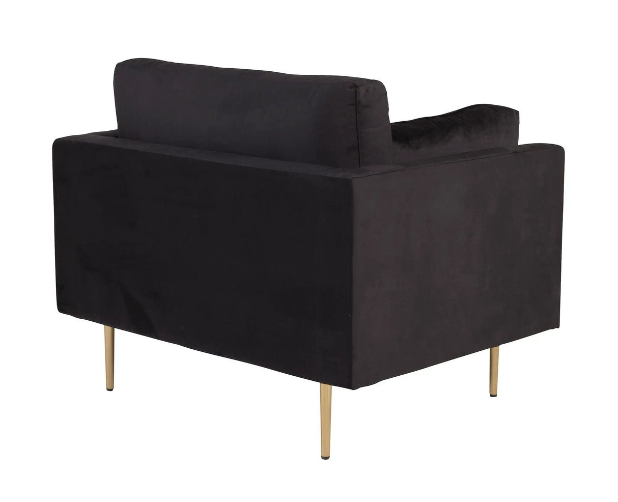 Boom Lænestol, Sort Velour