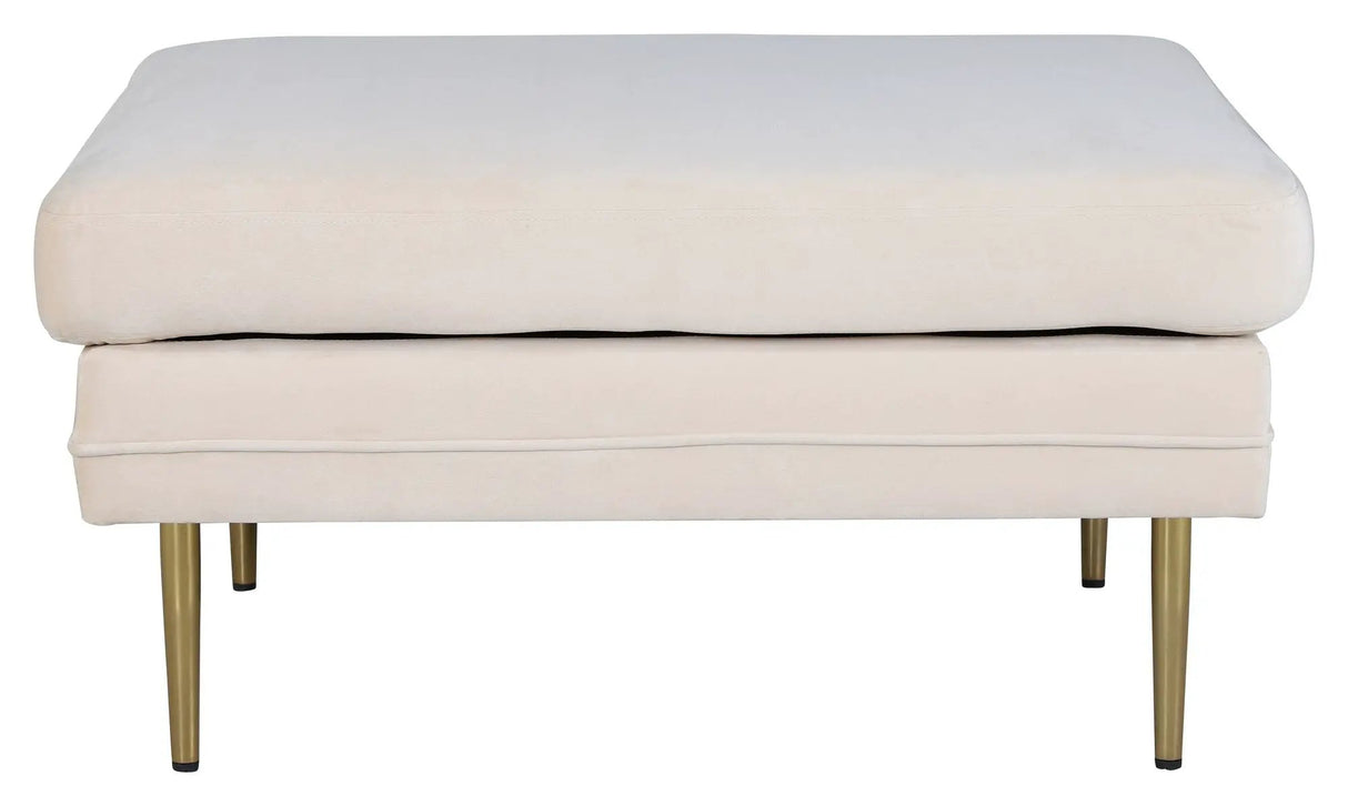 Boom Ottoman, Beige Velour - UNOLIVING.COM