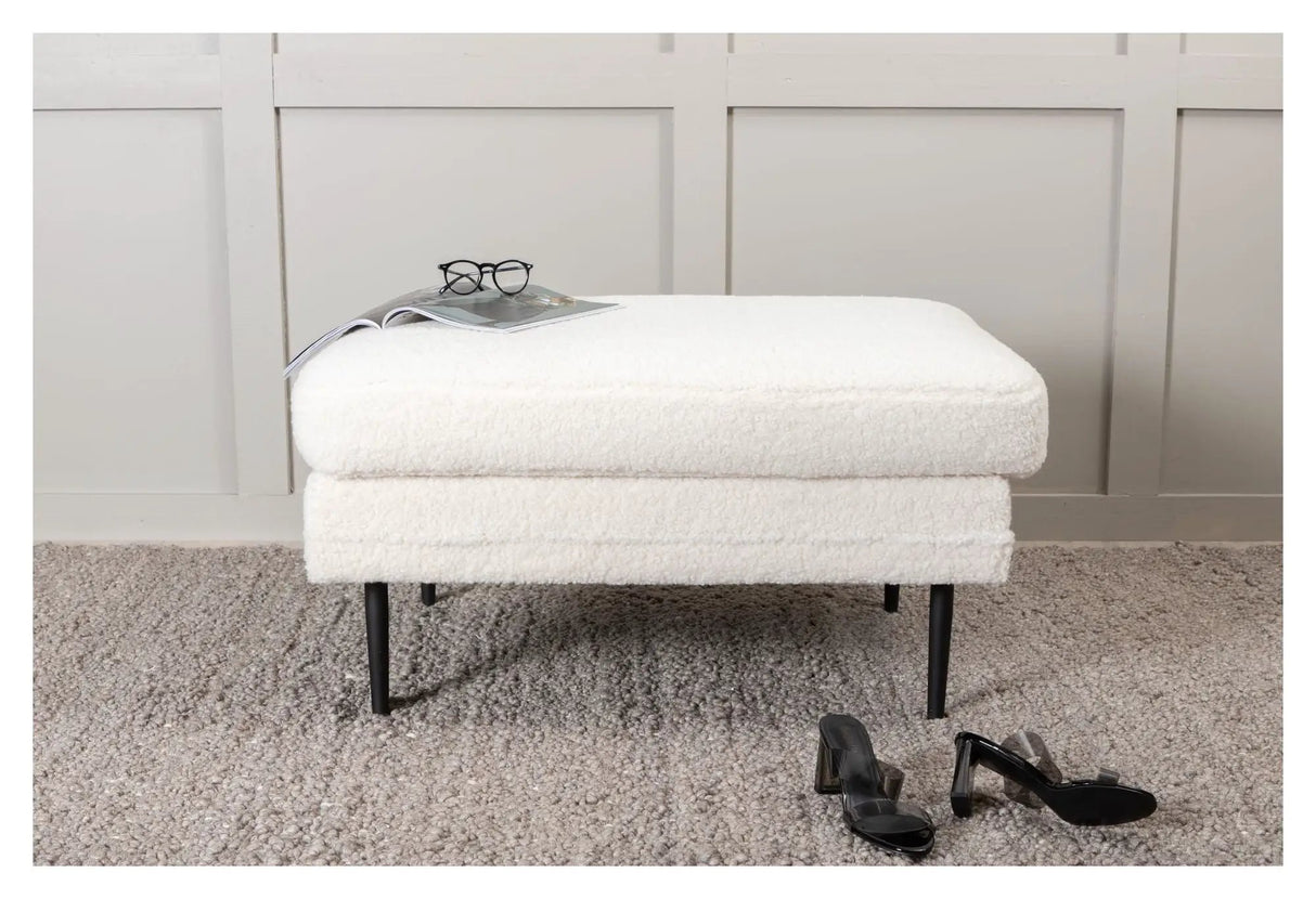 Boom Ottoman, Offwhite Teddy - UNOLIVING.COM
