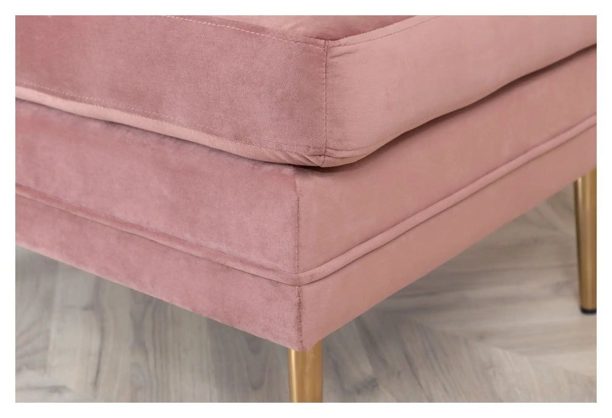 Boom Ottoman, Pink Velour