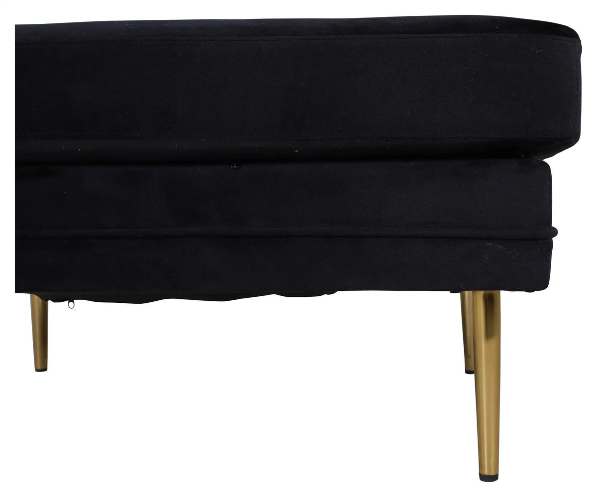 Boom Ottoman, Sort Velour