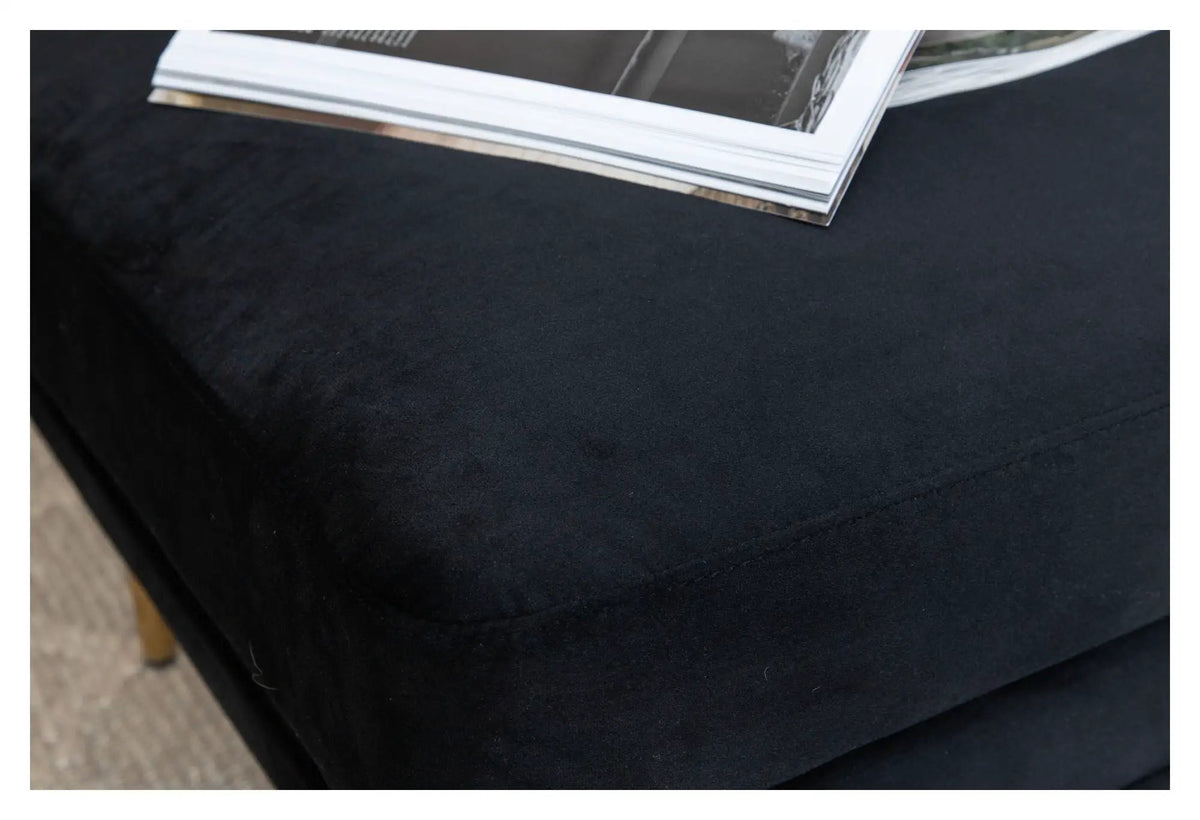 Boom Ottoman, Sort Velour
