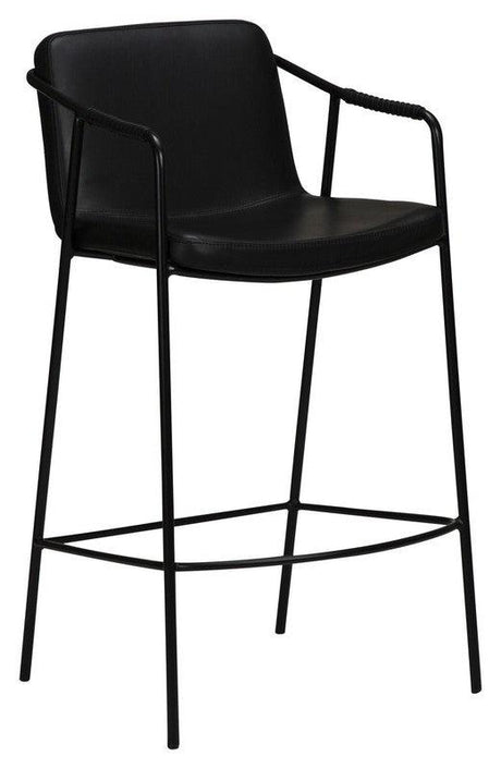 Boto barstol SH: 67cm, Vintage Sort Kunstlæder - UNOLIVING.COM