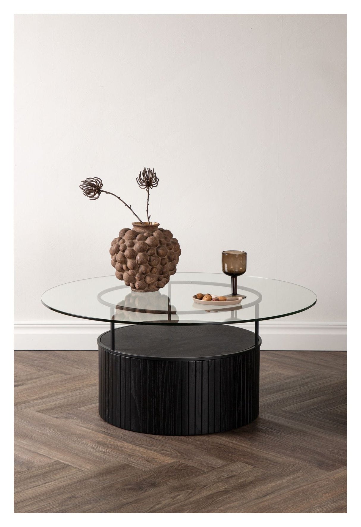 Bovall Sofabord Ø90 - Sort - UNOLIVING.COM