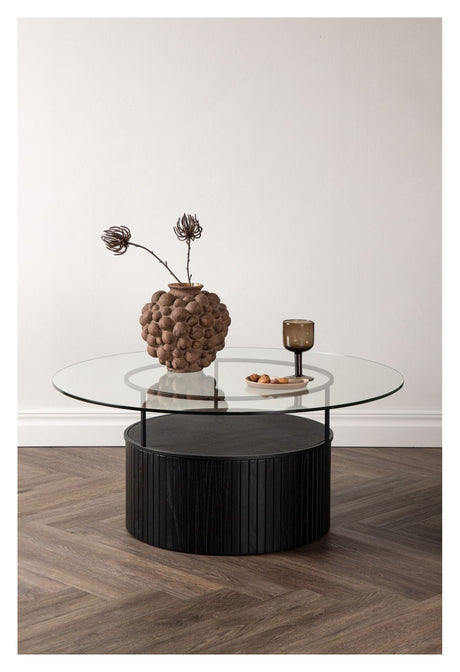 Bovall Sofabord Ø90 - Sort - UNOLIVING.COM
